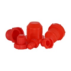 Plug, Plastic -3 Male 3/8-24, RED