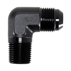 90° Adapter, -10AN»1/2" NPT Male, Black