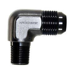 90° Adapter, -10AN»3/8" NPT Male, Black