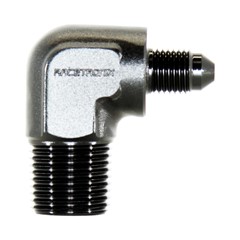 90° Adapter, -3AN » 3/8" NPT Male, Black