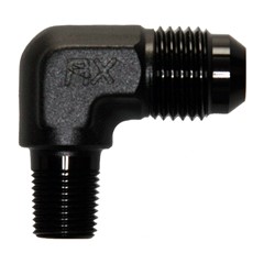 90° Adapter, -6AN » 1/8" NPT Male, Black