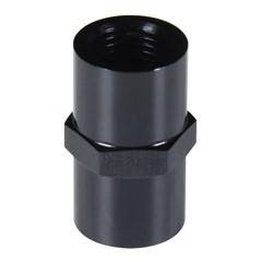 NPT FEMALE COUPLER, 1/8", AL, BLACK