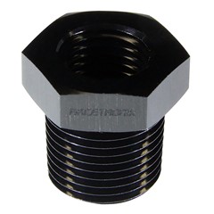 NPT PIPE REDUCER, 1/4" x 3/8", AL, Black