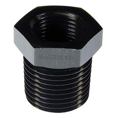 NPT PIPE REDUCER, 3/8" x 1/2", AL, Black