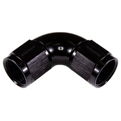 90° Coupler, -10AN Fml, Full-Flow, BLK