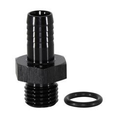 Adapter, 8mm Mult Barb to -4 AN ORB Male, Black