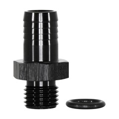 Adapter, 10mm Mult Barb to -4 AN ORB Male, Black