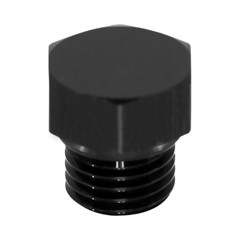 Plug, ORB -4AN, Hex Cap, AL-BLK