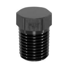 Hex Cap Pipe Plug 1/4" MPT, Black