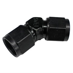 45° Coupler, -3AN Female-Female, BLACK