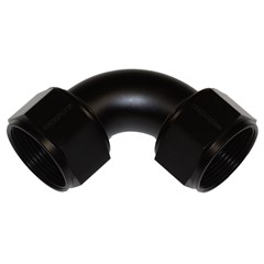 90° Coupler, -20AN Female Tube, BLACK