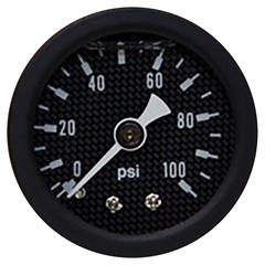 Gauge, 100PSI, 1.5" Liquid, CF/BLK