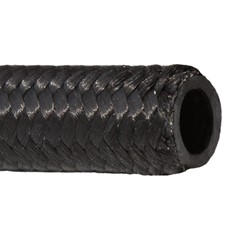 Hose, -6 Rubber, SS, Nylon Cover, BLK