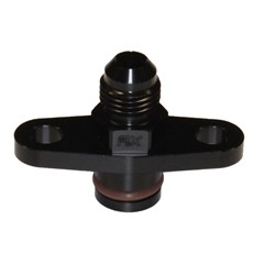 Turbo Drain, 2-Bolt -6AN 1.5", BLK